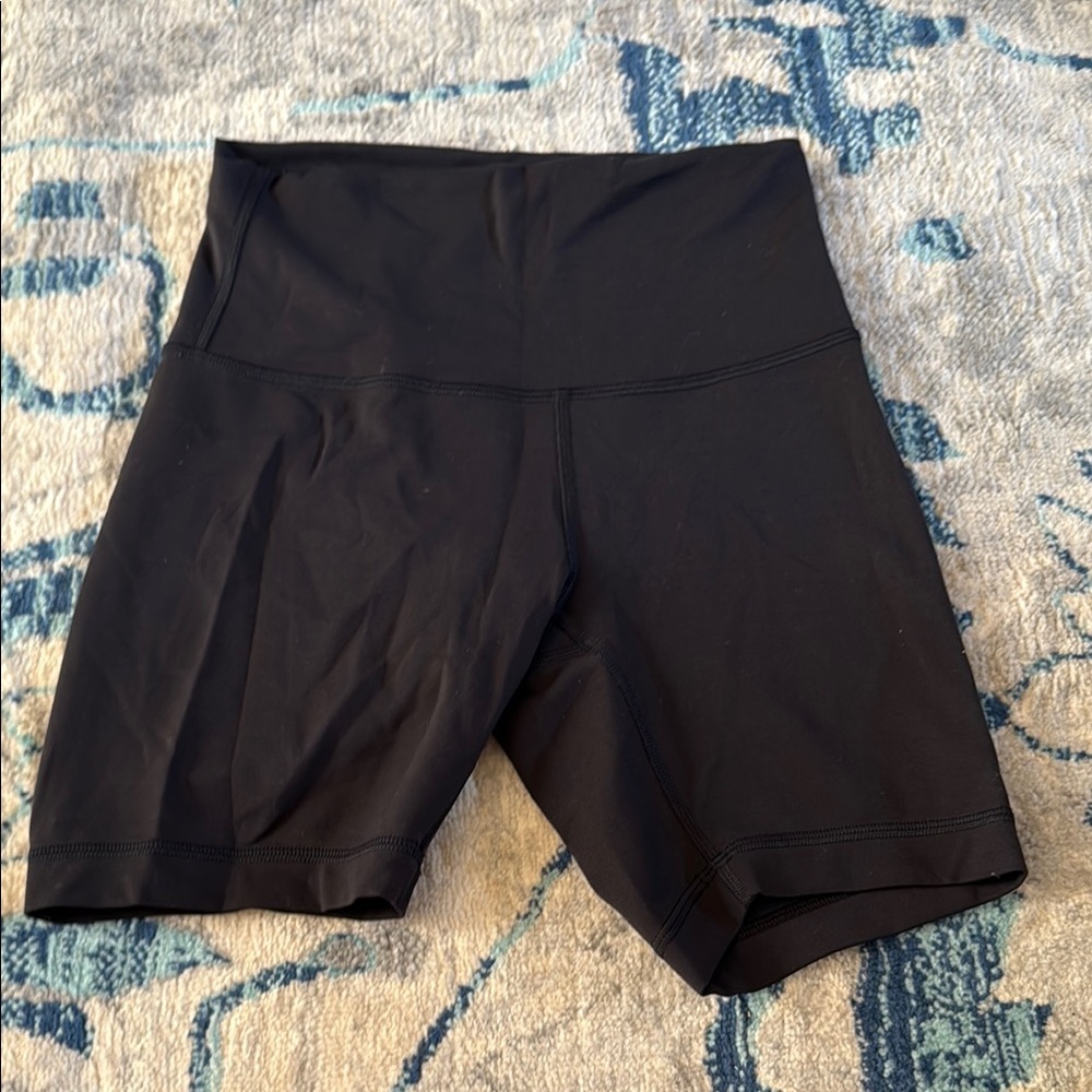 Lululemon Athletica Black High-Waisted Align Biker Shorts